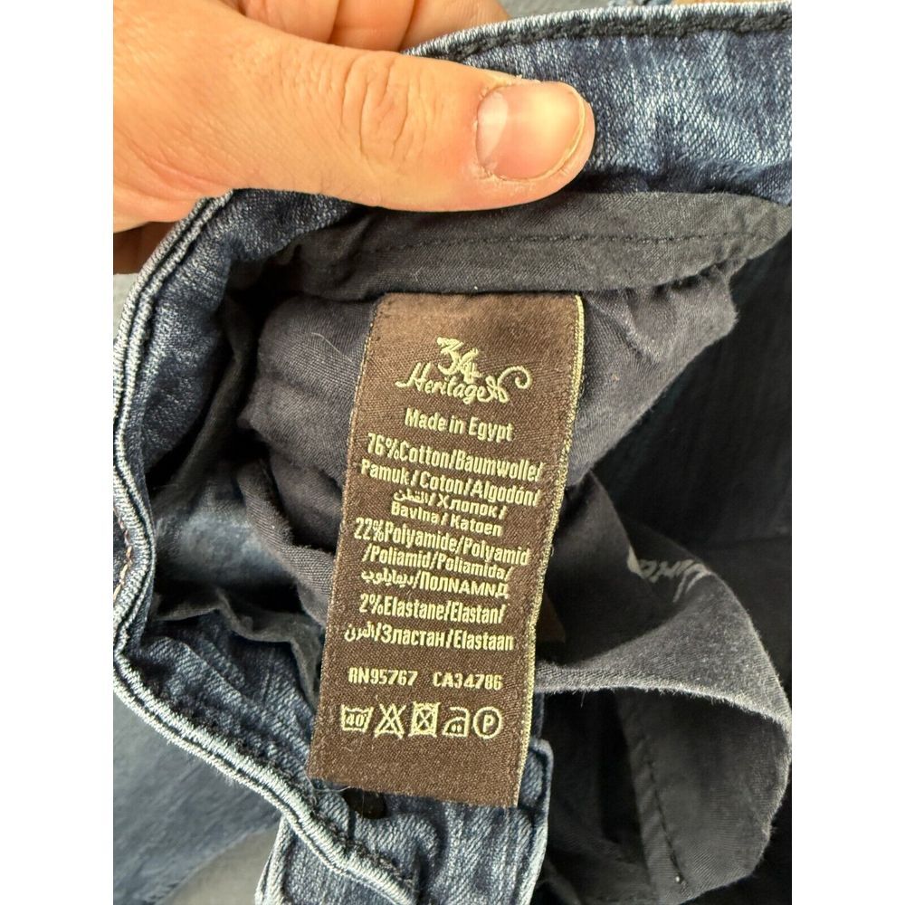 34 Heritage Jeans Men's 38x33* Blue Charisma Comfort Mid Rise Stretch Faded - Picture 8 of 16